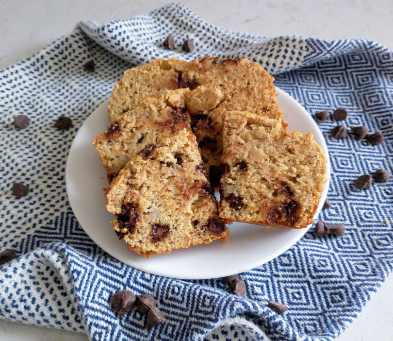 Almond Chocolate Chip Banana Bread - All Natural Adventures