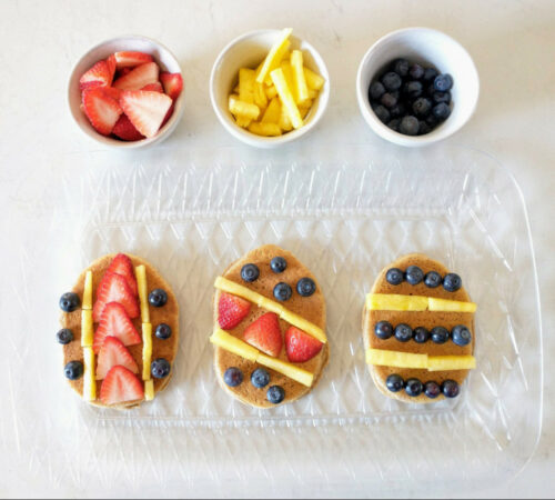 Healthy Easter Egg Pancakes