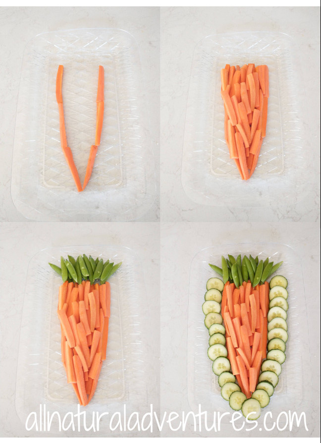 easter carrot veggie tray