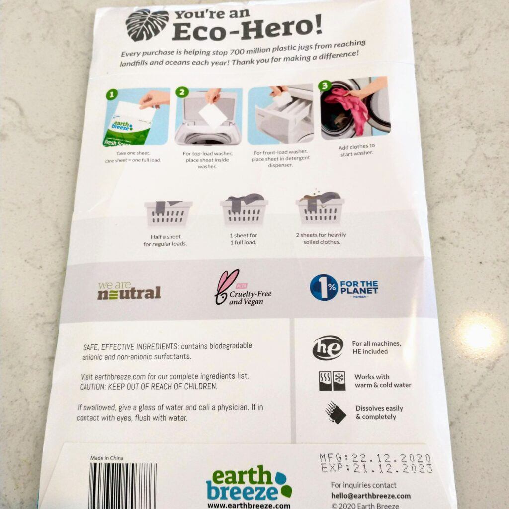 5 Reasons To Try Earth Breeze Laundry Detergent Eco Sheets - Earth Breeze Review