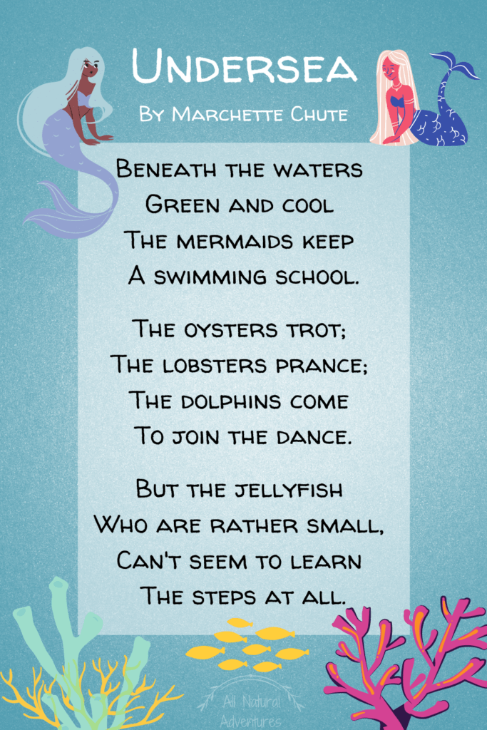 Short & Sweet Nature Poems For Children - Undersea By Marchette Chute