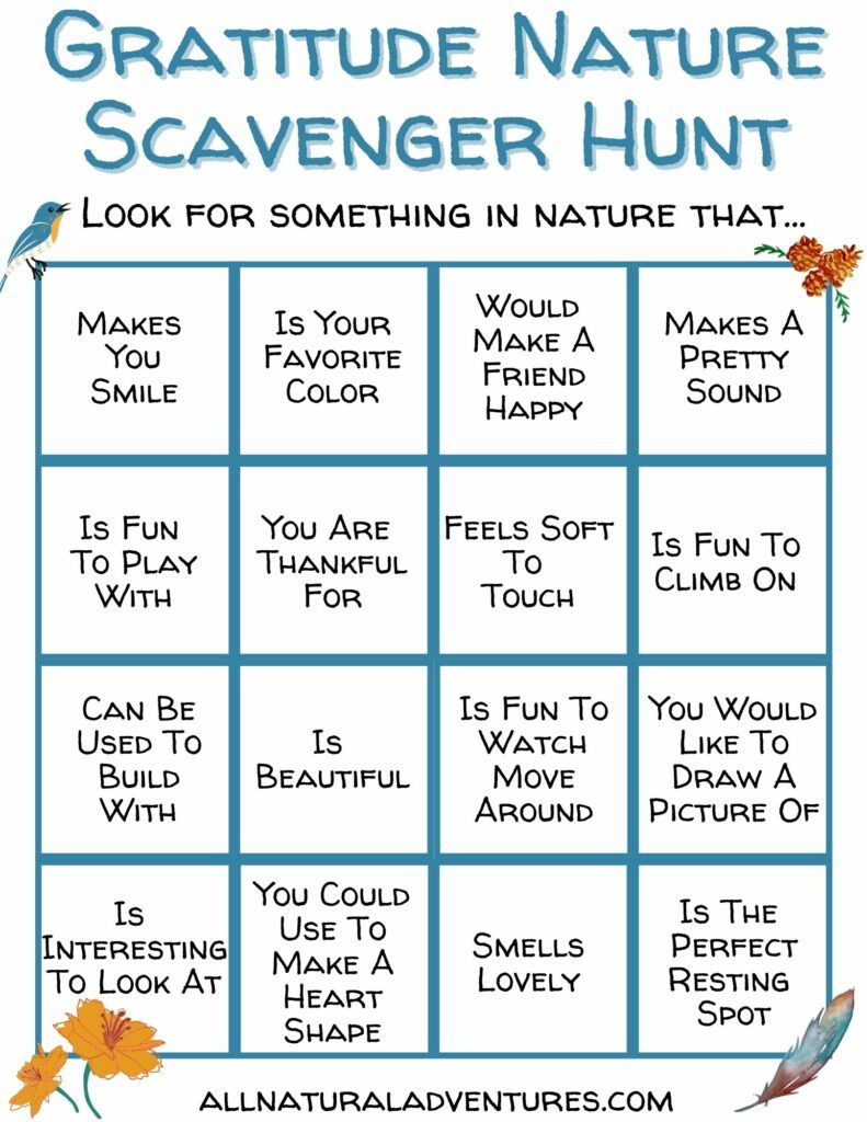 nature scavenger hunt bingo filepdf