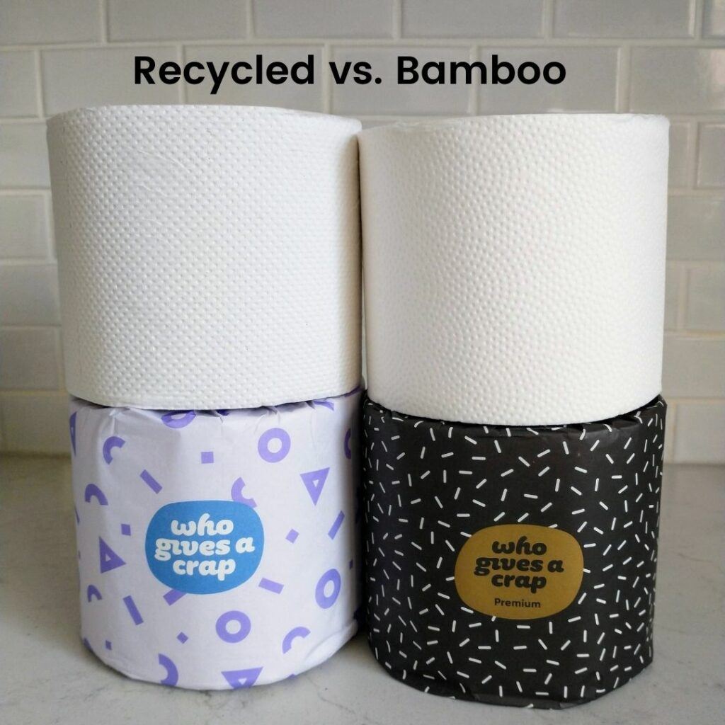 Who Gives a Crap Bamboo vs Recycled Toilet Paper