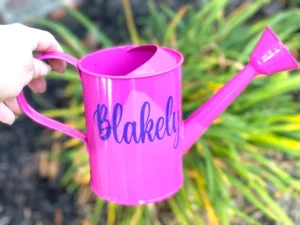 nature gifts for kids - personalized watering can