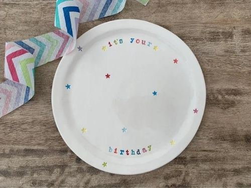 BBCeramic Happy Birthday Plate