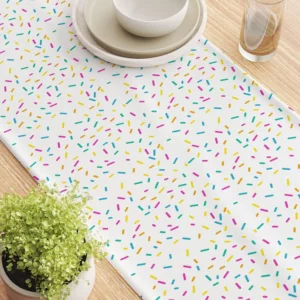 Eco-friendly birthday decorations - sprinkles table runner