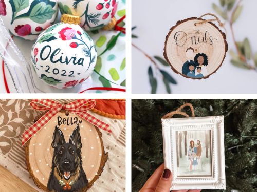 Hand Painted Personalized Christmas Ornaments